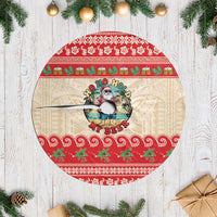 Mele Kalikimaka Hawaii Tree Skirt Funny Beer-Loving Santa Hawaiian Tropical - Polynesian Pride