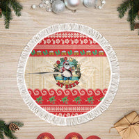 Mele Kalikimaka Hawaii Tree Skirt Funny Beer-Loving Santa Hawaiian Tropical - Polynesian Pride