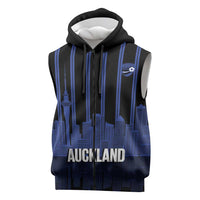 New Zealand Auckland Football Custom Sleeveless Zip Hoodie Go City of Sails Est 2025