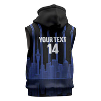New Zealand Auckland Football Custom Sleeveless Zip Hoodie Go City of Sails Est 2025