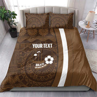 Bula Fiji Football Custom Bedding Set One Vanua One Team Tapa Pattern