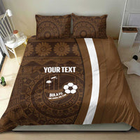 Bula Fiji Football Custom Bedding Set One Vanua One Team Tapa Pattern