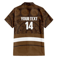 Bula Fiji Football Custom Family Matching Mermaid Dress and Hawaiian Shirt One Vanua One Team Tapa Pattern