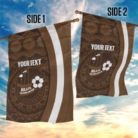 Bula Fiji Football Custom Garden Flag One Vanua One Team Tapa Pattern
