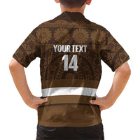 Bula Fiji Football Custom Kid Hawaiian Shirt One Vanua One Team Tapa Pattern LT14 - Polynesian Pride