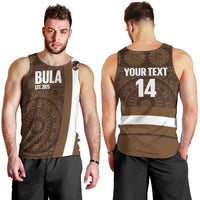 Bula Fiji Football Custom Men Tank Top One Vanua One Team Tapa Pattern