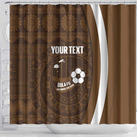 Bula Fiji Football Custom Shower Curtain One Vanua One Team Tapa Pattern