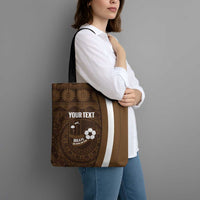 Bula Fiji Football Custom Tote Bag One Vanua One Team Tapa Pattern