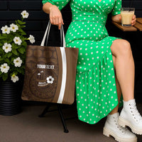 Bula Fiji Football Custom Tote Bag One Vanua One Team Tapa Pattern