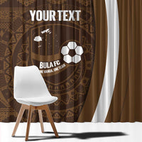 Bula Fiji Football Custom Window Curtain One Vanua One Team Tapa Pattern LT14 - Polynesian Pride