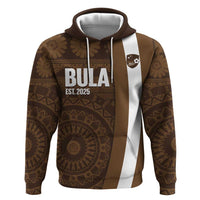 Bula Fiji Football Custom Zip Hoodie One Vanua One Team Tapa Pattern