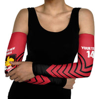 Hekari Papua New Guinea Football Custom Arm Sleeves Go PNG Red Army