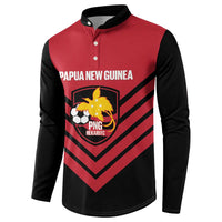 Hekari Papua New Guinea Football Custom Button Sweatshirt Go PNG Red Army LT14 - Polynesian Pride