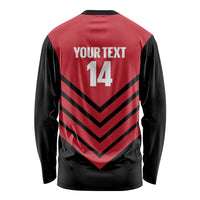 Hekari Papua New Guinea Football Custom Long Sleeve Shirt Go PNG Red Army