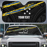 Kings Solomon Islands Football Custom Auto Sun Shade Come On Solomons Polynesian Grunge Style