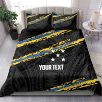 Kings Solomon Islands Football Custom Bedding Set Come On Solomons Polynesian Grunge Style
