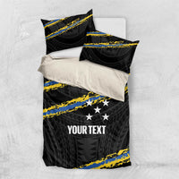Kings Solomon Islands Football Custom Bedding Set Come On Solomons Polynesian Grunge Style