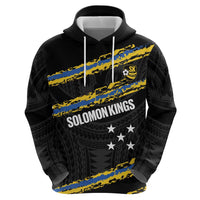 Kings Solomon Islands Football Custom Hoodie Come On Solomons Polynesian Grunge Style
