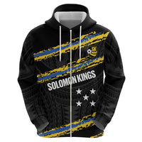 Kings Solomon Islands Football Custom Hoodie Come On Solomons Polynesian Grunge Style