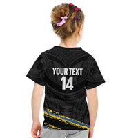 Kings Solomon Islands Football Custom Kid T Shirt Come On Solomons Polynesian Grunge Style