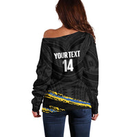 Kings Solomon Islands Football Custom Off Shoulder Sweater Come On Solomons Polynesian Grunge Style LT14 - Polynesian Pride