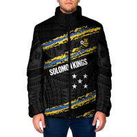 Kings Solomon Islands Football Custom Padded Jacket Come On Solomons Polynesian Grunge Style