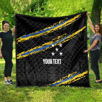 Kings Solomon Islands Football Custom Quilt Come On Solomons Polynesian Grunge Style