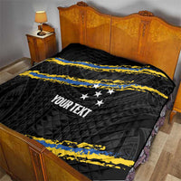 Kings Solomon Islands Football Custom Quilt Come On Solomons Polynesian Grunge Style