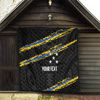 Kings Solomon Islands Football Custom Quilt Come On Solomons Polynesian Grunge Style