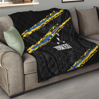 Kings Solomon Islands Football Custom Quilt Come On Solomons Polynesian Grunge Style