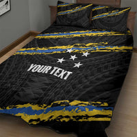 Kings Solomon Islands Football Custom Quilt Bed Set Come On Solomons Polynesian Grunge Style