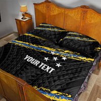Kings Solomon Islands Football Custom Quilt Bed Set Come On Solomons Polynesian Grunge Style