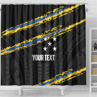 Kings Solomon Islands Football Custom Shower Curtain Come On Solomons Polynesian Grunge Style LT14 - Polynesian Pride
