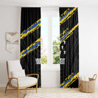 Kings Solomon Islands Football Custom Window Curtain Come On Solomons Polynesian Grunge Style