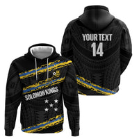 Kings Solomon Islands Football Custom Zip Hoodie Come On Solomons Polynesian Grunge Style LT14 - Polynesian Pride