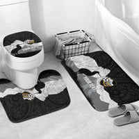 New Zealand South Island Football Custom Bathroom Set Aoraki Mount Cook With Kiwi Maori Pattern