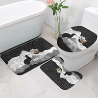New Zealand South Island Football Custom Bathroom Set Aoraki Mount Cook With Kiwi Maori Pattern