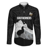 New Zealand South Island Football Custom Family Matching Off Shoulder Maxi Dress and Hawaiian Shirt Aoraki Mount Cook With Kiwi Maori Pattern
