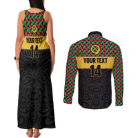 Vanuatu Football Custom Couples Matching Tank Maxi Dress and Long Sleeve Button Shirt Go Chiefs Basket-weave Pattern