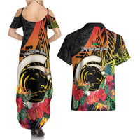 Vanuatu Boar Tusk Yumi Yumi Yumi Couples Matching Summer Maxi Dress and Hawaiian Shirt Independens Dei Long God Yumi Stanap