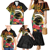 Vanuatu Boar Tusk Yumi Yumi Yumi Family Matching Mermaid Dress and Hawaiian Shirt Independens Dei Long God Yumi Stanap