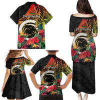 Vanuatu Boar Tusk Yumi Yumi Yumi Family Matching Puletasi and Hawaiian Shirt Independens Dei Long God Yumi Stanap