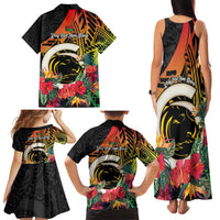 Vanuatu Boar Tusk Yumi Yumi Yumi Family Matching Tank Maxi Dress and Hawaiian Shirt Independens Dei Long God Yumi Stanap