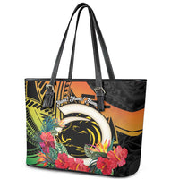 Vanuatu Boar Tusk Yumi Yumi Yumi Leather Tote Bag Independens Dei Long God Yumi Stanap