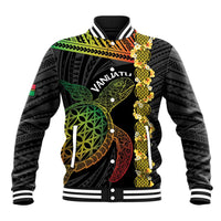 Vanuatu Sand Drawing Turtle Baseball Jacket Happy Independence Day