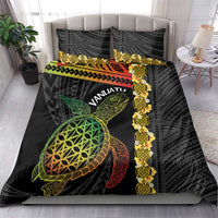 Vanuatu Sand Drawing Turtle Bedding Set Happy Independence Day