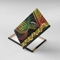 Vanuatu Sand Drawing Turtle Canvas Wall Art Happy Independence Day