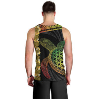 Vanuatu Sand Drawing Turtle Men Tank Top Happy Independence Day