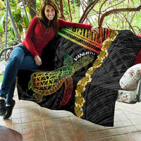 Vanuatu Sand Drawing Turtle Quilt Happy Independence Day