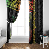 Vanuatu Sand Drawing Turtle Window Curtain Happy Independence Day